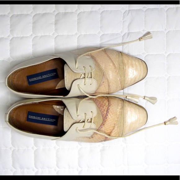 Giorgio Brutini Genuine Leather & Snake Skin Shoes - Picture 2 of 13